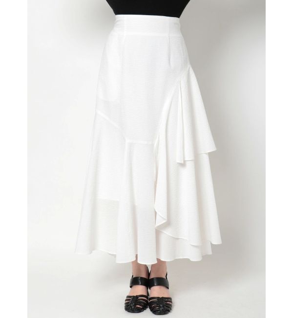 ELENDEEK「SEER SUCKER ASYMMETRY SK」|スカート|