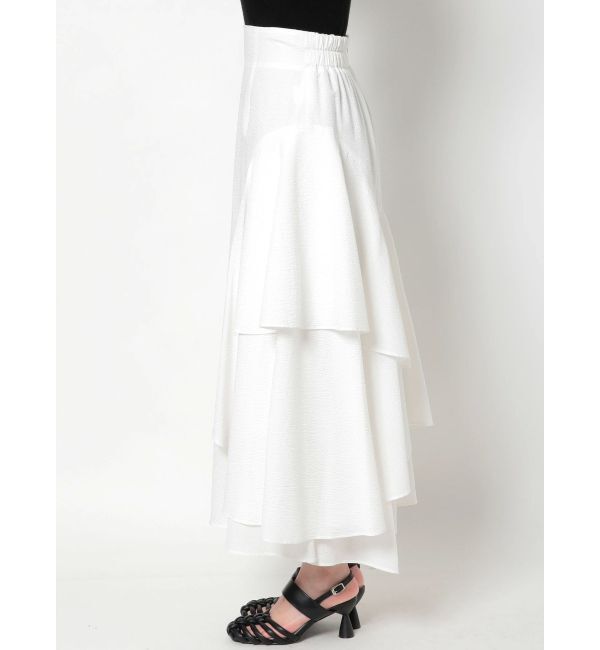 ELENDEEK「SEER SUCKER ASYMMETRY SK」|スカート|