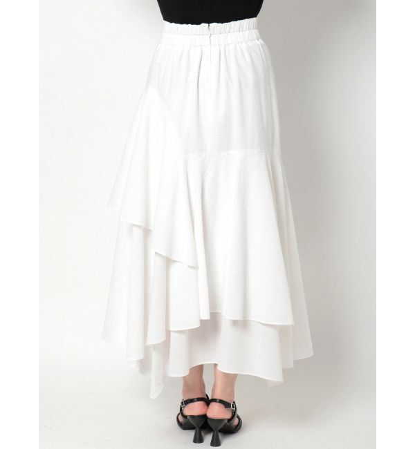 ELENDEEK「SEER SUCKER ASYMMETRY SK」|スカート|