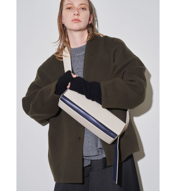 ELENDEEK「FORM SHORT WOOL CT」|ノーカラーコート|