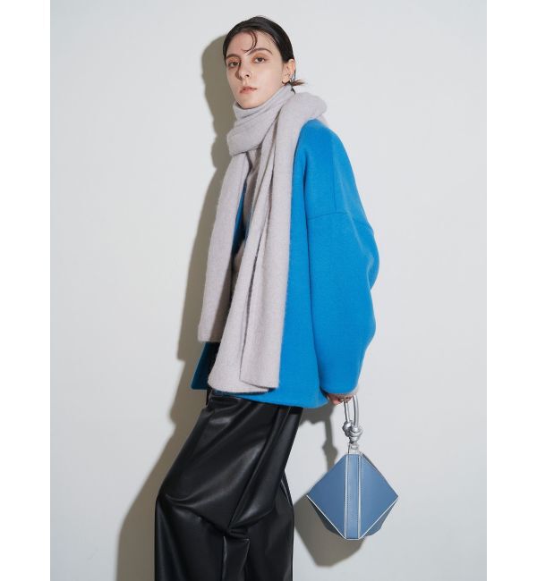 ELENDEEK「FORM SHORT WOOL CT」|ノーカラーコート|