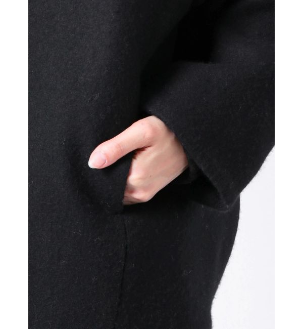 ELENDEEK「FORM SHORT WOOL CT」|ノーカラーコート|