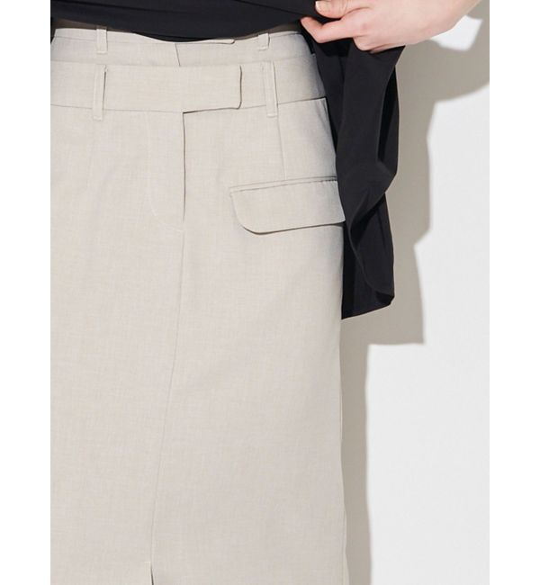 ELENDEEK「DOUBLE BELT SK」|スカート|