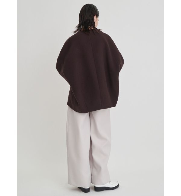 ELENDEEK「FORM SHORT WOOL CT」|ノーカラーコート|