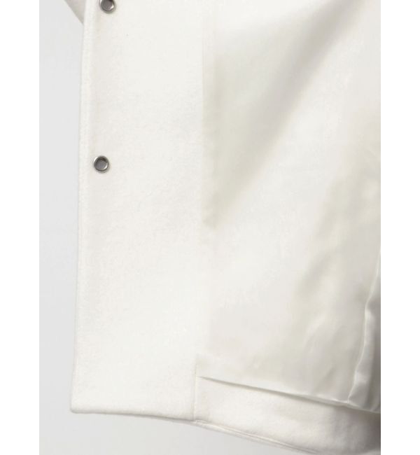 ELENDEEK「FORM SHORT WOOL CT」|ノーカラーコート|