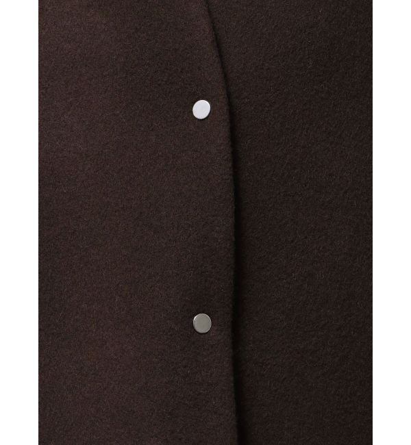 ELENDEEK「FORM SHORT WOOL CT」|ノーカラーコート|