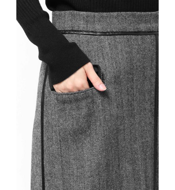 ELENDEEK「PIPING WRAP SK」|スカート|
