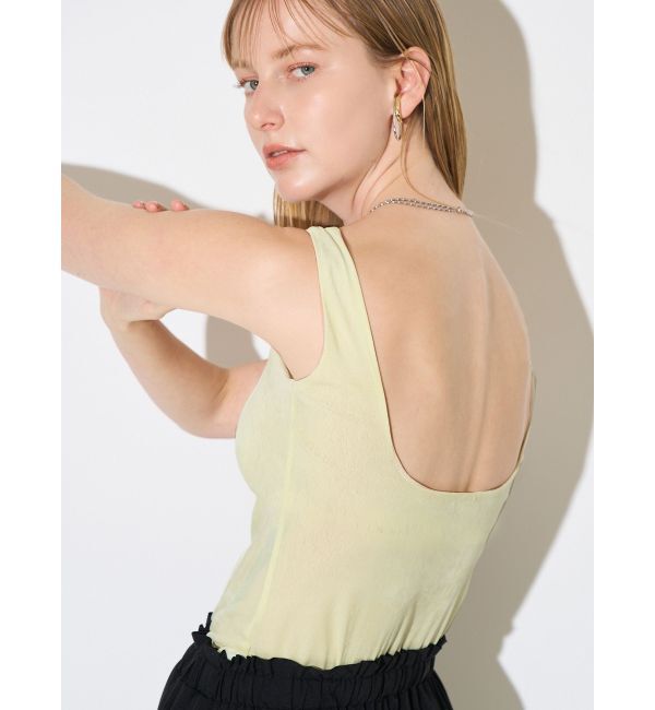 ELENDEEK「FROCKY TULLE PAD TANK」|タンクトップ|