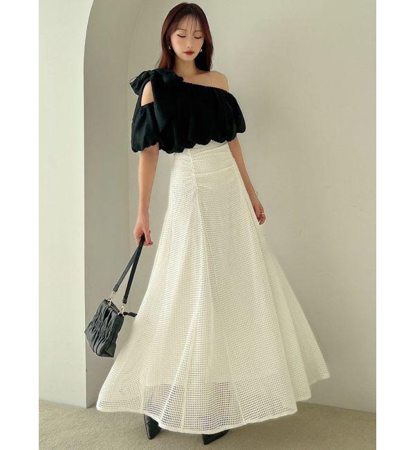 RESEXXY「ギャザーレースフレアスカート」|スカート|