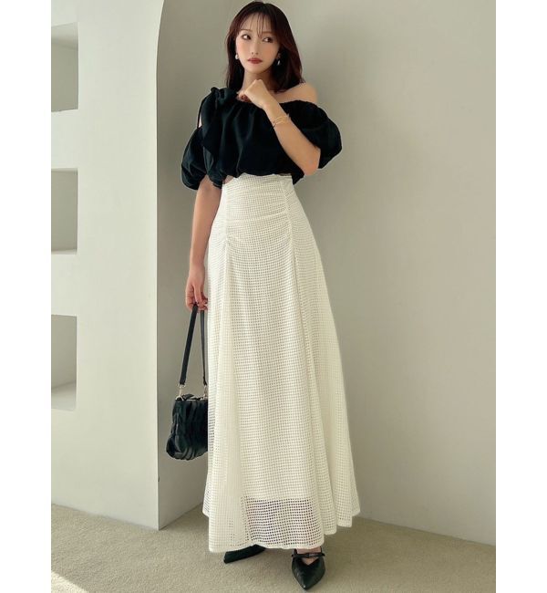 RESEXXY「ギャザーレースフレアスカート」|スカート|