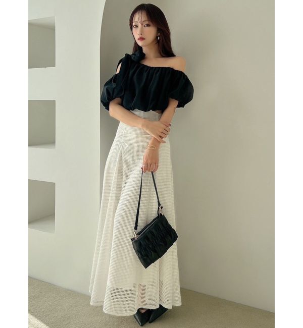 RESEXXY「ギャザーレースフレアスカート」|スカート|