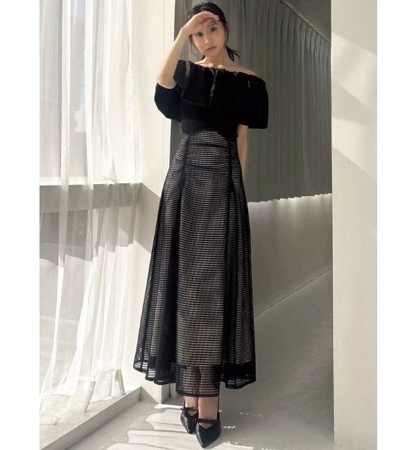 RESEXXY「ギャザーレースフレアスカート」|スカート|