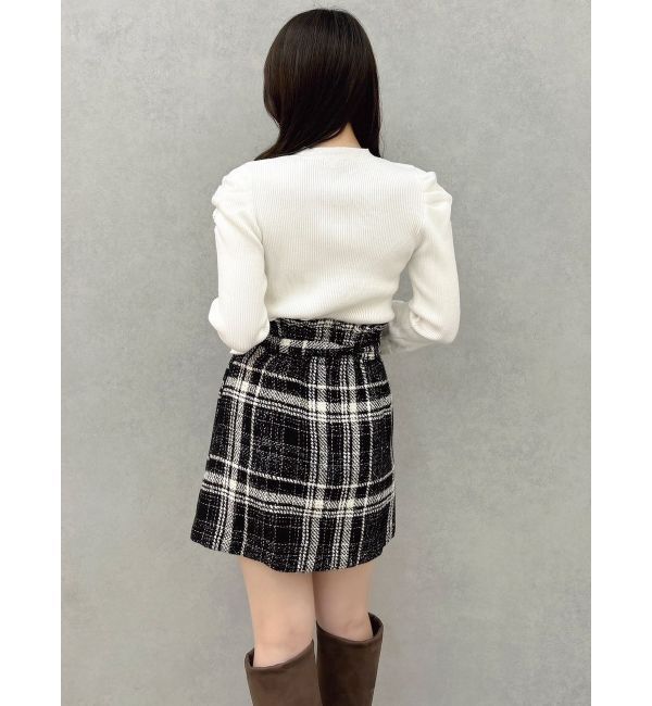 dazzlin「デコルテオープンリブニットトップス」|ニット・セーター|