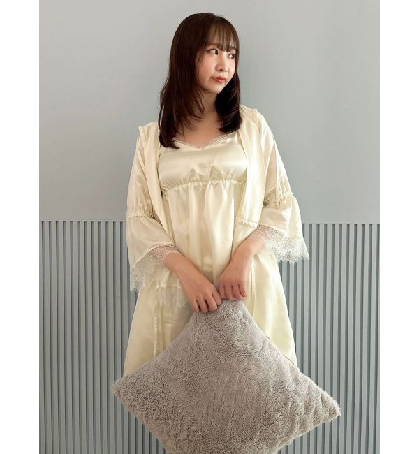 dazzlin「【吉田朱里】シルクフードヘアカバーガウン」|ルームウェア|