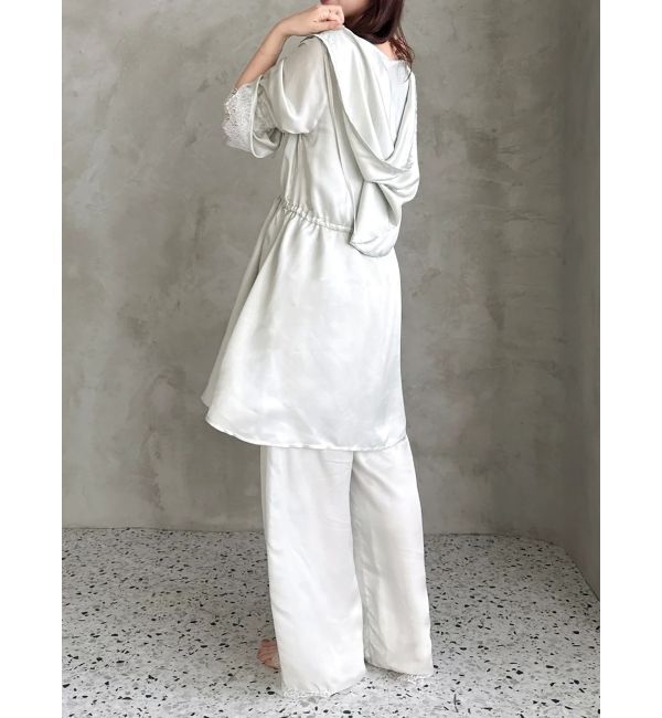 dazzlin「【吉田朱里】シルクフードヘアカバーガウン」|ルームウェア|