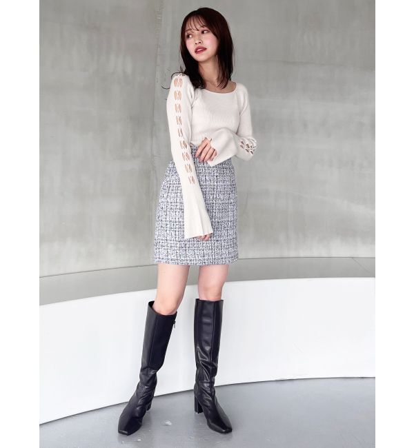 MERCURYDUO「【セットアップ着用可】ツイードミニスカート」|スカート|