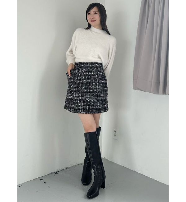 MERCURYDUO「【セットアップ着用可】ツイードミニスカート」|スカート|
