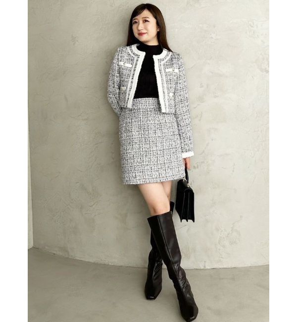 MERCURYDUO「【セットアップ着用可】ツイードミニスカート」|スカート|