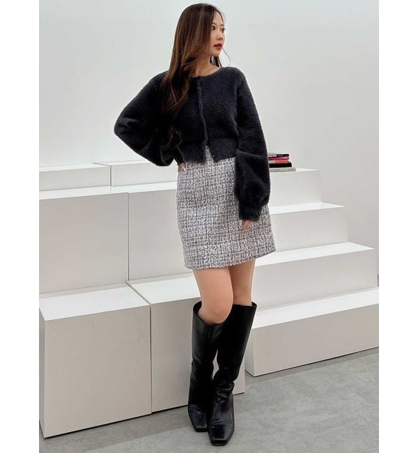 MERCURYDUO「【セットアップ着用可】ツイードミニスカート」|スカート|