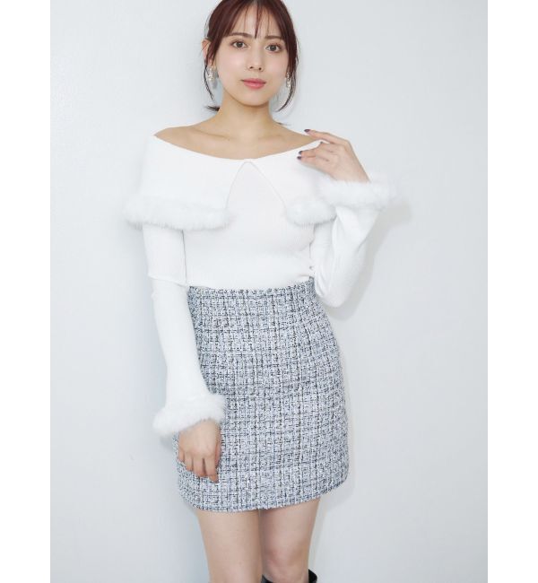 MERCURYDUO「【セットアップ着用可】ツイードミニスカート」|スカート|