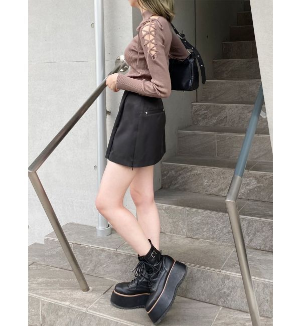 MURUA「サイドファスナーミニスカート【セットアップ着用可】」|スカート|