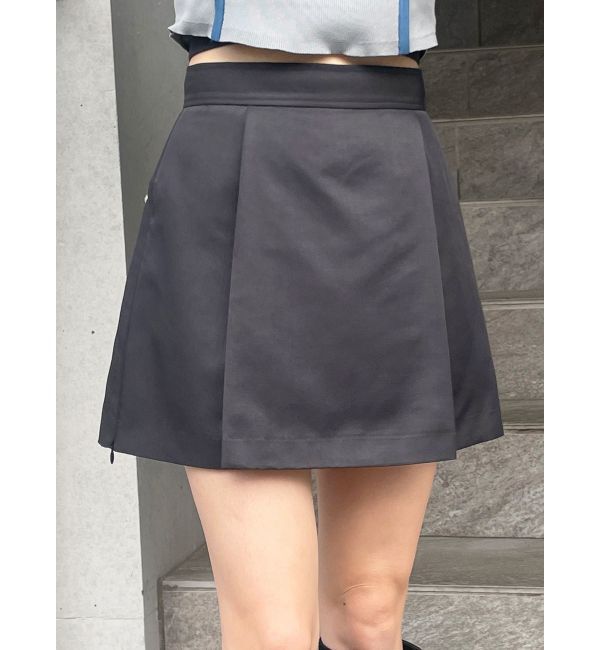 MURUA「サイドファスナーミニスカート【セットアップ着用可】」|スカート|ブラック