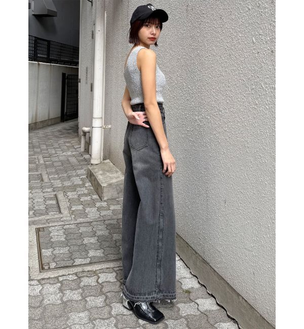 MURUA「サイドZIPスリットワイドデニム【セットアップ着用可】」|デニム|