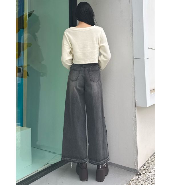 MURUA「サイドZIPスリットワイドデニム【セットアップ着用可】」|デニム|