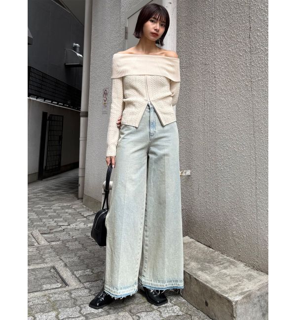 MURUA「サイドZIPスリットワイドデニム【セットアップ着用可】」|デニム|