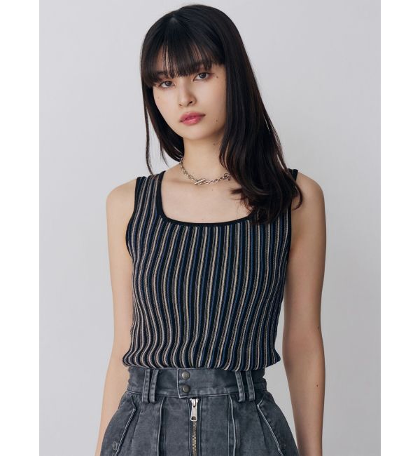 MURUA「ランダムガーターニットタンク」|ニット・セーター|