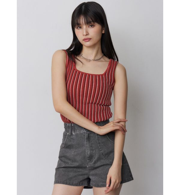 MURUA「ランダムガーターニットタンク」|ニット・セーター|