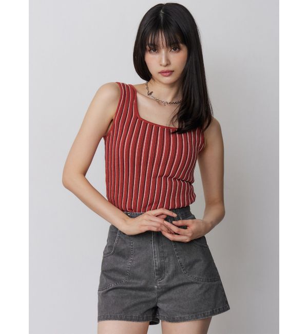 MURUA「ランダムガーターニットタンク」|ニット・セーター|