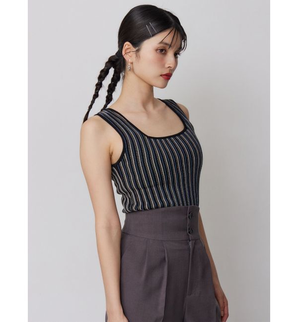 MURUA「ランダムガーターニットタンク」|ニット・セーター|