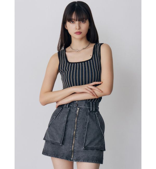 MURUA「ランダムガーターニットタンク」|ニット・セーター|