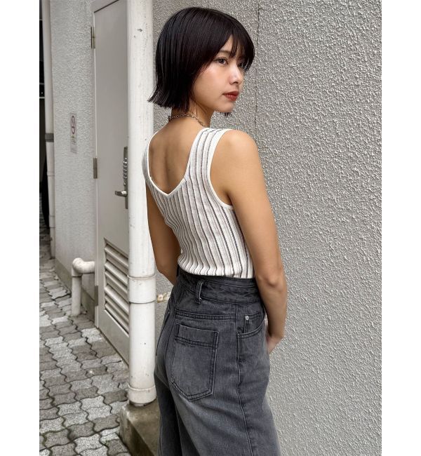 MURUA「ランダムガーターニットタンク」|ニット・セーター|