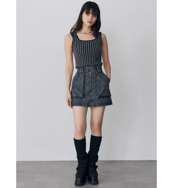 MURUA「ランダムガーターニットタンク」|ニット・セーター|