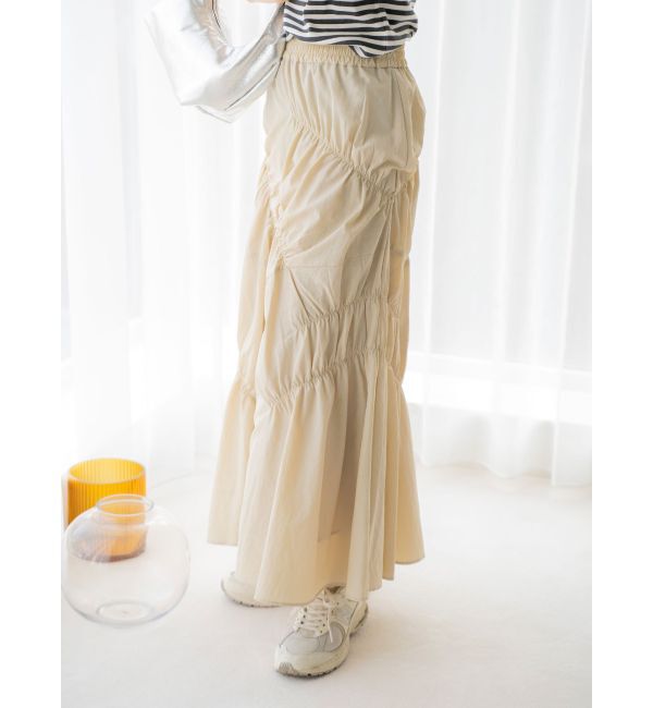 Ungrid「ランダムギャザースカート」|スカート|