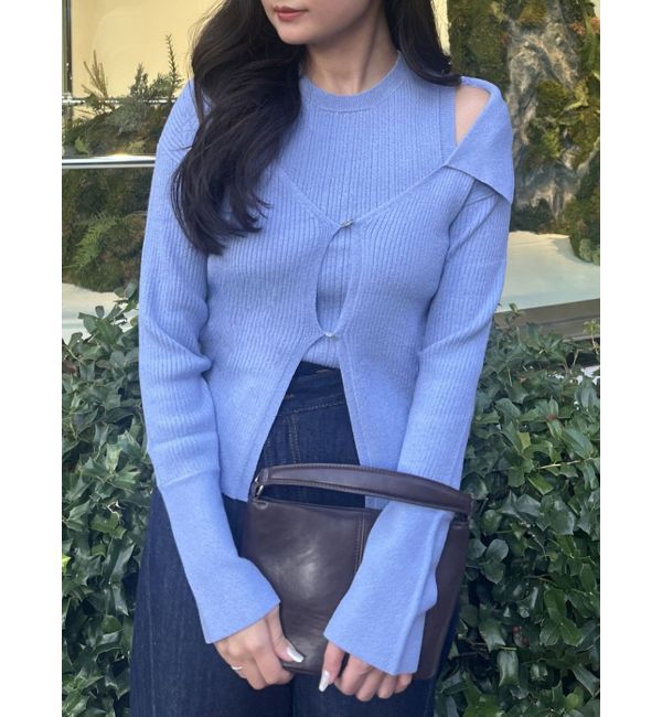 LAGUNAMOON「カラーデザインニットアンサンブル」|ニット・セーター|