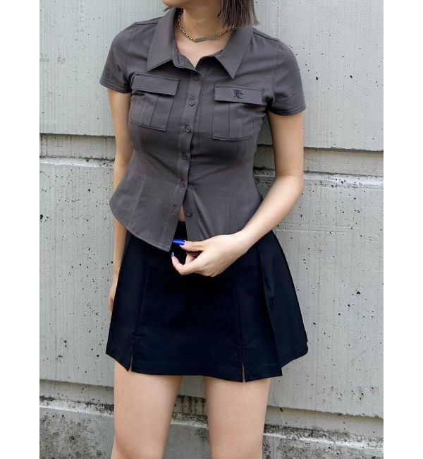 EVRIS「オープンウエストプリーツミニスカート」|スカート|