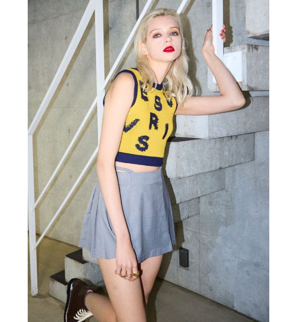 EVRIS「オープンウエストプリーツミニスカート」|スカート|