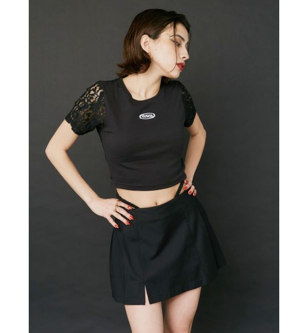 EVRIS「オープンウエストプリーツミニスカート」|スカート|