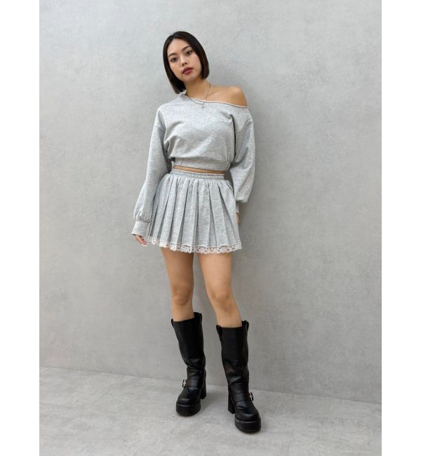 EVRIS「プリーツスウェットミニスカート【セットアップ着用可能】」|スカート|