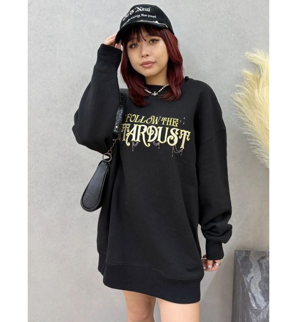 EVRIS「STARDUSTラインストーンBIGスウェットトップス」|スウェット・ジャージ|