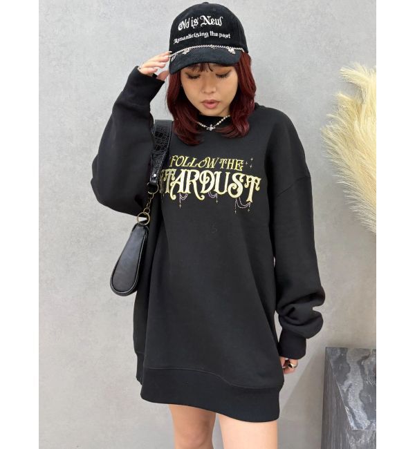 EVRIS「STARDUSTラインストーンBIGスウェットトップス」|スウェット・ジャージ|