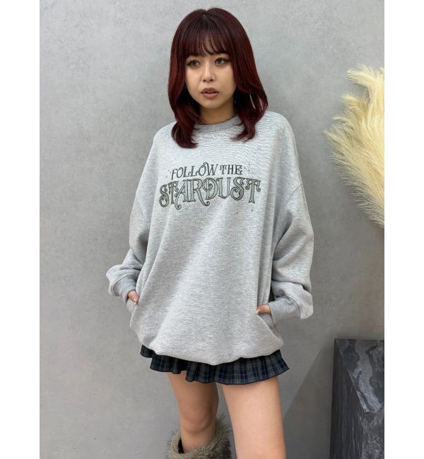EVRIS「STARDUSTラインストーンBIGスウェットトップス」|スウェット・ジャージ|