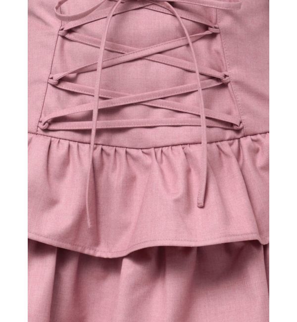 jouetie「レースアップティアードミニスカパン【セットアップ対応】」|スカート|