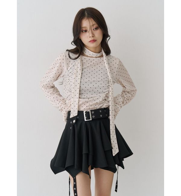 jouetie「アシメヘムベルテッドミニスカート」|スカート|