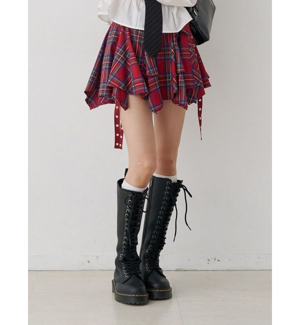 jouetie「アシメヘムベルテッドミニスカート」|スカート|レッド