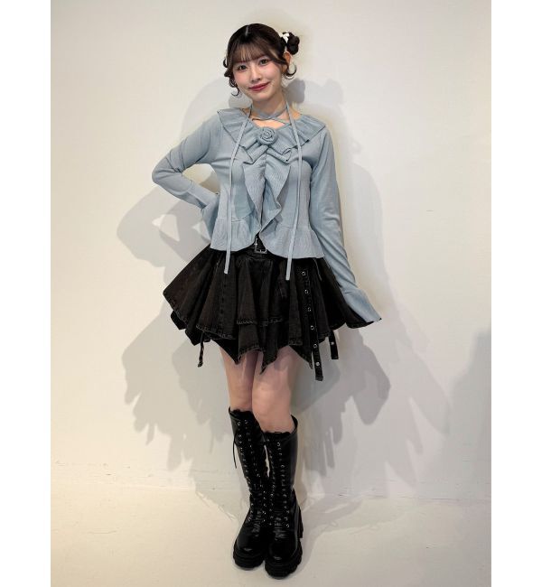 jouetie「アシメヘムデニムミニスカート」|スカート|