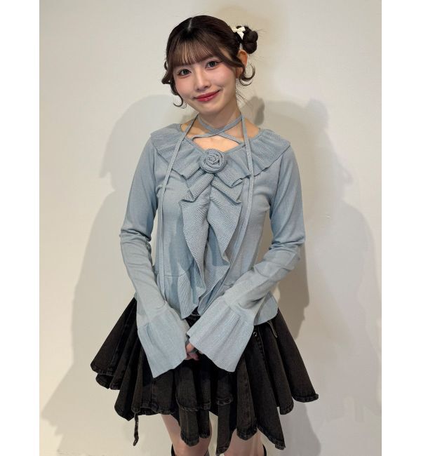 jouetie「ラッフルフリルコサージュニット」|ニット・セーター|